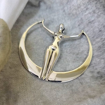 Astra Star Goddess Sterling Silver Pendant by Oberon Zell TPD1039